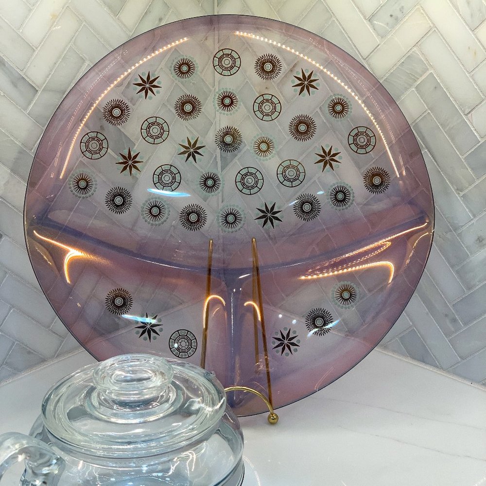-Spectacular MCM Dorothy Thorpe Glama Atomic Starburst Platter -MCM Space Luxe - Picture 6 of 15